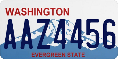 WA license plate AAZ4456