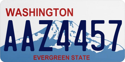 WA license plate AAZ4457