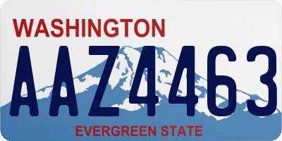 WA license plate AAZ4463