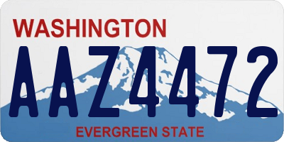 WA license plate AAZ4472