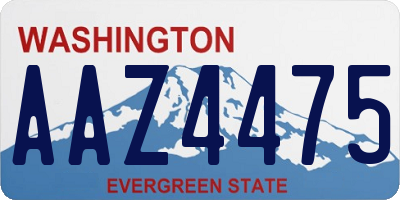 WA license plate AAZ4475