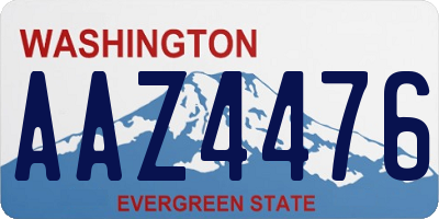 WA license plate AAZ4476