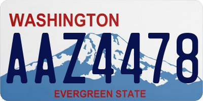 WA license plate AAZ4478