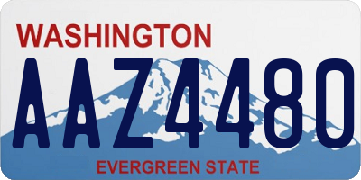 WA license plate AAZ4480