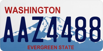 WA license plate AAZ4488