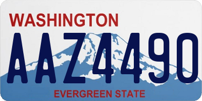 WA license plate AAZ4490