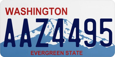 WA license plate AAZ4495