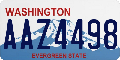 WA license plate AAZ4498