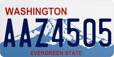 WA license plate AAZ4505