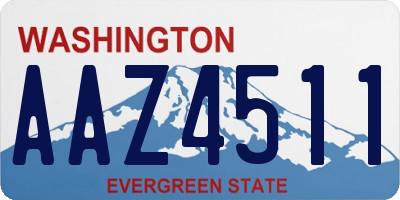 WA license plate AAZ4511