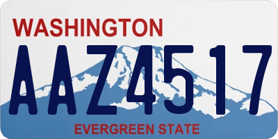 WA license plate AAZ4517