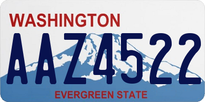 WA license plate AAZ4522