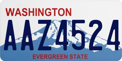 WA license plate AAZ4524
