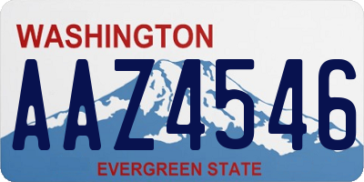WA license plate AAZ4546