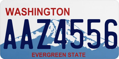 WA license plate AAZ4556