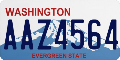 WA license plate AAZ4564