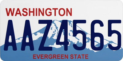 WA license plate AAZ4565
