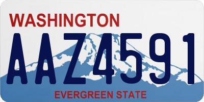 WA license plate AAZ4591