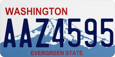 WA license plate AAZ4595