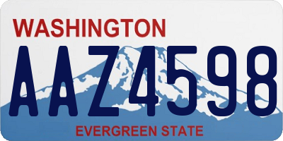 WA license plate AAZ4598
