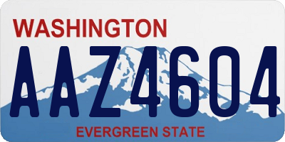 WA license plate AAZ4604