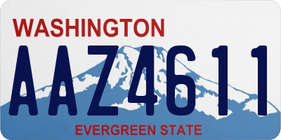 WA license plate AAZ4611