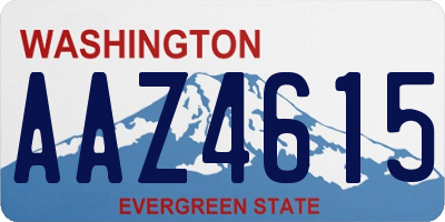 WA license plate AAZ4615