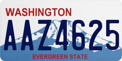 WA license plate AAZ4625