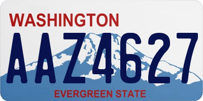 WA license plate AAZ4627