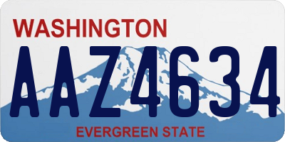 WA license plate AAZ4634