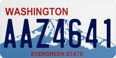 WA license plate AAZ4641