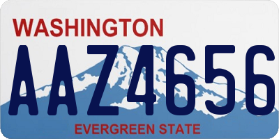 WA license plate AAZ4656
