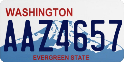 WA license plate AAZ4657