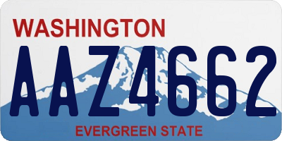WA license plate AAZ4662