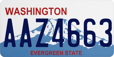 WA license plate AAZ4663