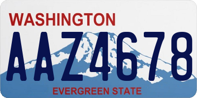 WA license plate AAZ4678