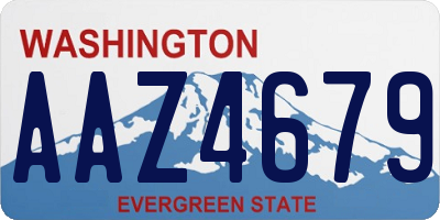 WA license plate AAZ4679