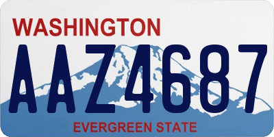 WA license plate AAZ4687