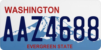 WA license plate AAZ4688