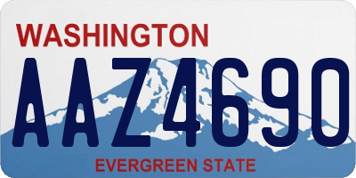 WA license plate AAZ4690