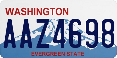 WA license plate AAZ4698