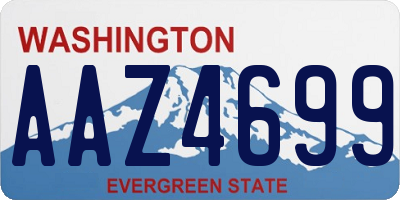 WA license plate AAZ4699