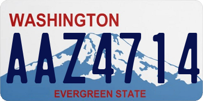 WA license plate AAZ4714