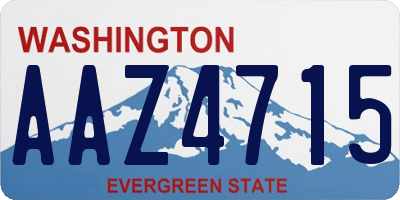 WA license plate AAZ4715