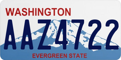 WA license plate AAZ4722