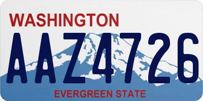 WA license plate AAZ4726