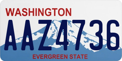 WA license plate AAZ4736