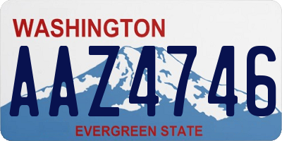 WA license plate AAZ4746