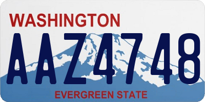 WA license plate AAZ4748