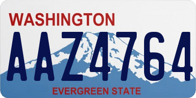 WA license plate AAZ4764